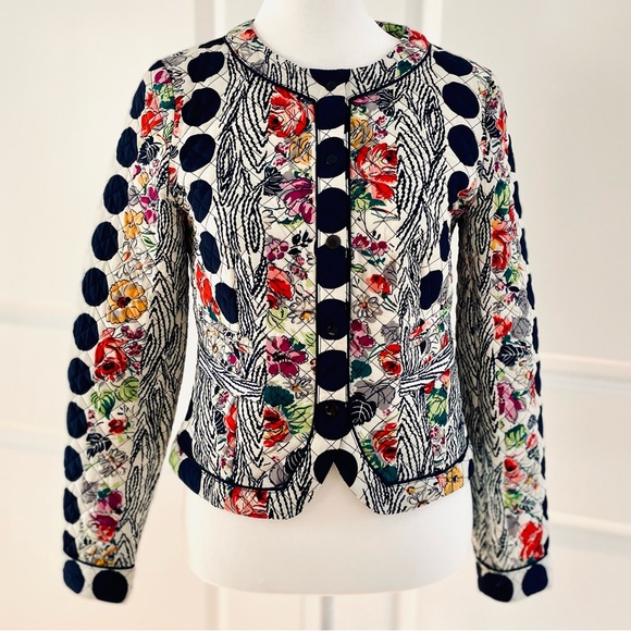 Anthropologie Isani Quilted Floral Jacket - Picture 1 of 8